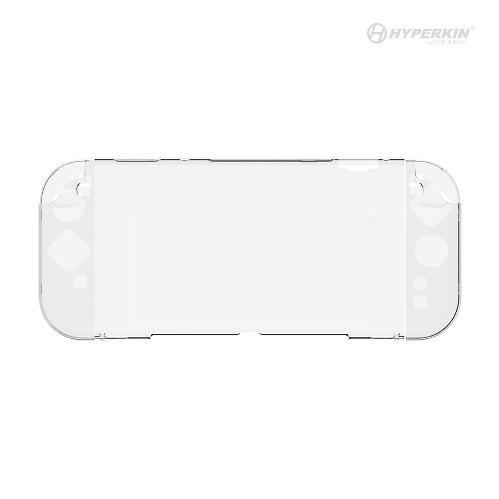 Clear protective case for a handheld device on a white background with Hyperkin logo.