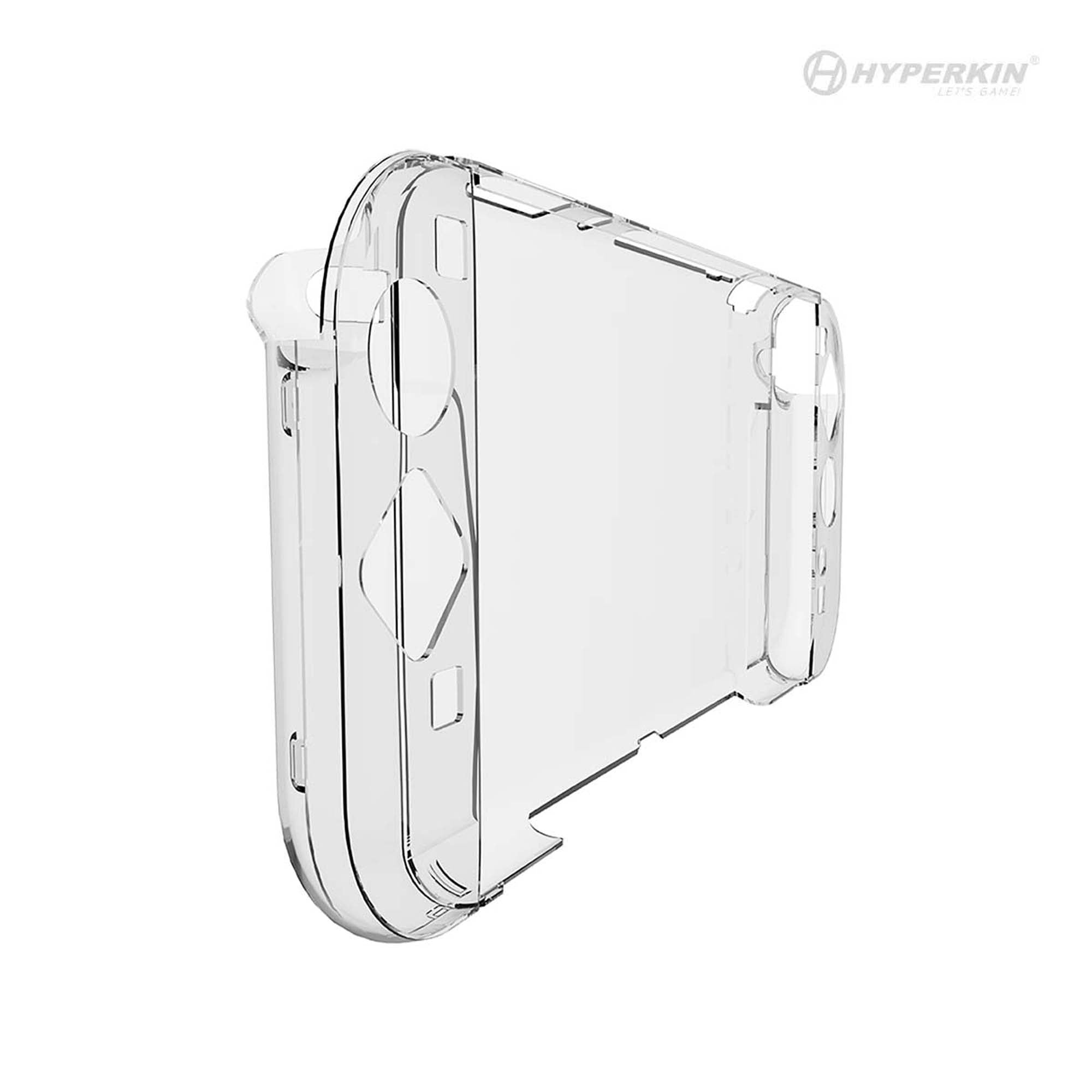 Clear protective case for a gaming controller with Hyperkin logo on a white background