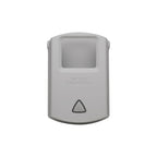 Retro Fighters wireless receiver adapter in gray, front view with pairing button and cartridge-style design for retro console compatibility.
