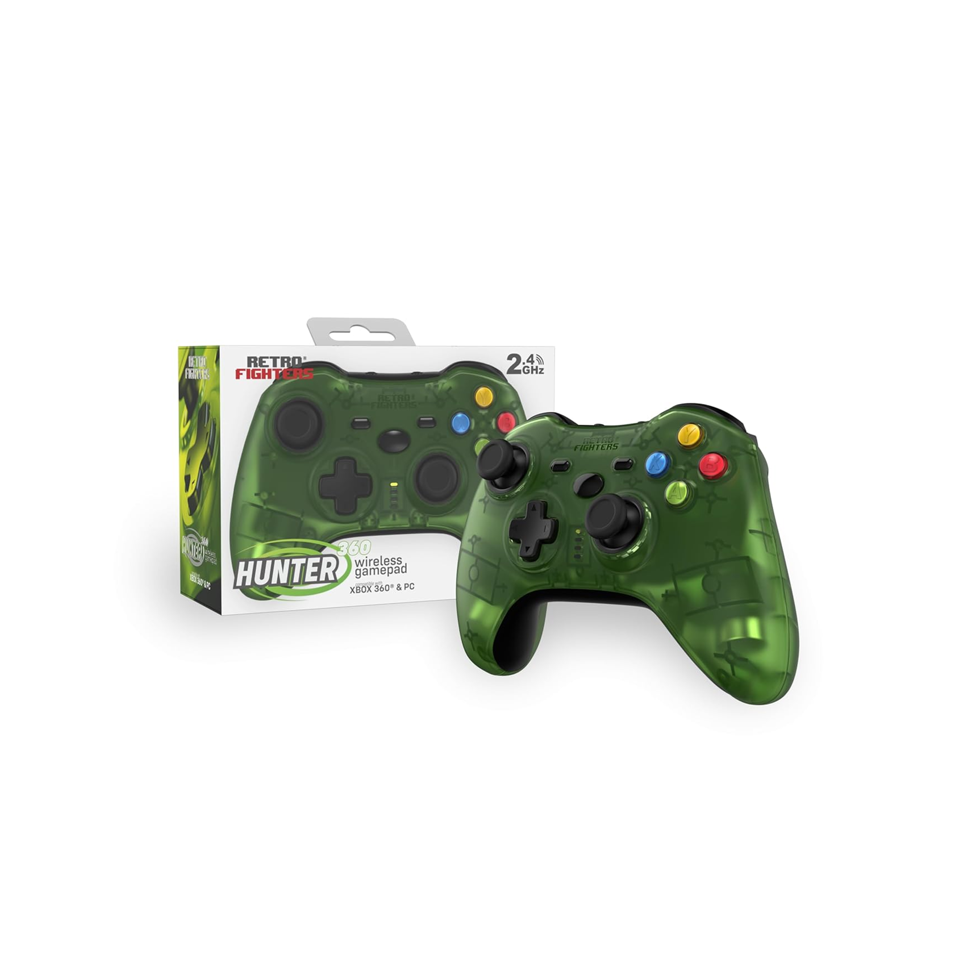 Hunter 360 Wireless Controller - Transparent Green
